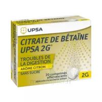 Citrate De Betaïne Upsa 2 G Comprimés Effervescents Sans Sucre Citron 2t/10 à CUISERY