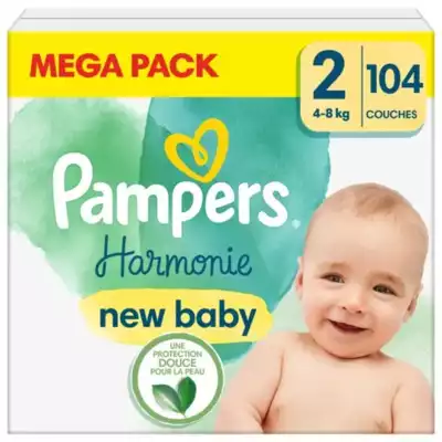Pampers Harmonie Couche T2 Mégapack/104 à CUISERY